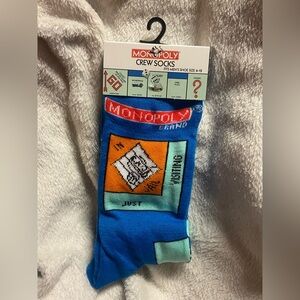 Monopoly Blue Crew Socks for Men